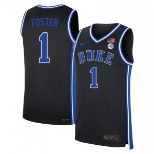 Mens Caleb Foster Black Duke Blue Devils #1 College Basketball NCAA Jerseys 660631-937