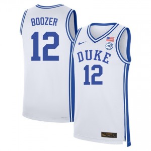 Men Cameron Boozer White Duke Blue Devils #12 College Basketball 2025 Jersey 776162-369