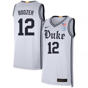 Men Cameron Boozer Team White Duke Blue Devils #12 College Basketball Stitched Jersey 659381-717