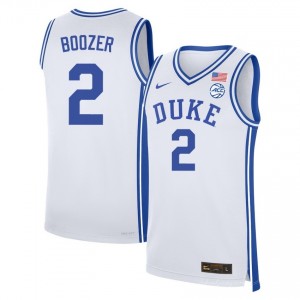 Men Cayden Boozer White Duke Blue Devils #2 College Basketball NCAA Jerseys 639003-836