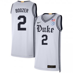 Men Cayden Boozer Team White Duke Blue Devils #2 College Basketball Embroidery Jerseys 856313-174