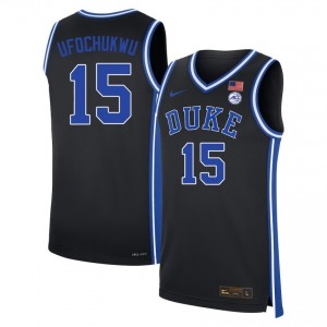 Men's Ifeanyi Ufochukwu Black Duke Blue Devils #15 College Basketball Official Jersey 899865-474