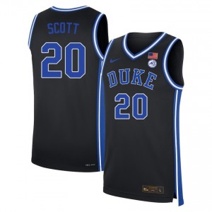 Men's Jack Scott Black Duke Blue Devils #20 College Basketball Game Jerseys 273074-631