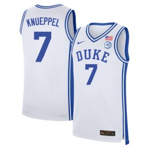 Men Kon Knueppel White Duke Blue Devils #7 College Basketball Limited Jerseys 753783-163