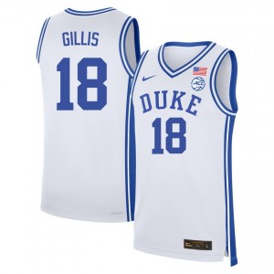 Men's Mason Gillis White Duke Blue Devils #18 College Basketball Game Jersey 103061-716