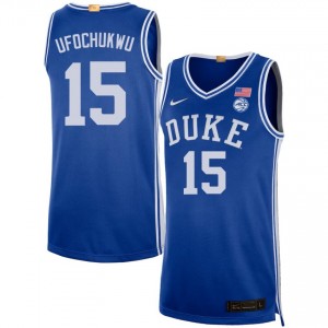 Men Ifeanyi Ufochukwu Royal Duke Blue Devils #15 College Basketball University Jersey 746621-999