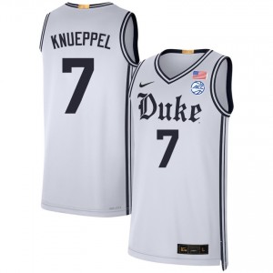 Men Kon Knueppel Team White Duke Blue Devils #7 College Basketball NCAA Jerseys 810242-437