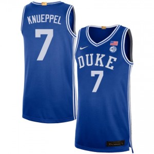 Mens Kon Knueppel Royal Duke Blue Devils #7 College Basketball Replica Jersey 345957-241