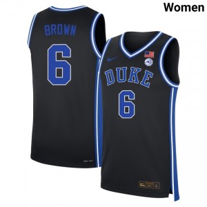 Women Maliq Brown Black Duke Blue Devils #6 College Basketball Player Jerseys 481638-400