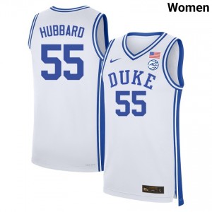 Women's Spencer Hubbard White Duke Blue Devils #55 College Basketball Limited Jerseys 529335-411