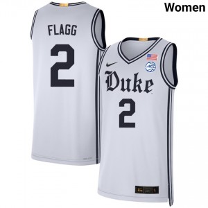 Women Cooper Flagg Team White Duke Blue Devils #2 College Basketball High School Jerseys 144809-919