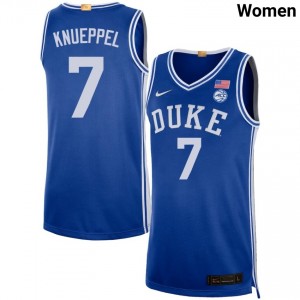 Women Kon Knueppel Royal Duke Blue Devils #7 College Basketball Alumni Jersey 768801-290
