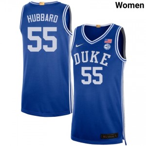 Womens Spencer Hubbard Royal Duke Blue Devils #55 College Basketball Alumni Jerseys 443894-191