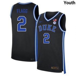 Youth Cooper Flagg Black Duke Blue Devils #2 College Basketball Alumni Jersey 804771-124