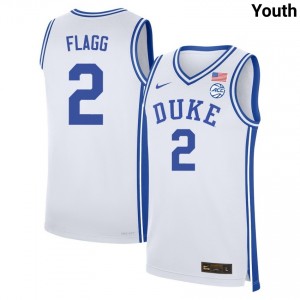 Youth Cooper Flagg White Duke Blue Devils #2 College Basketball Official Jersey 271500-321