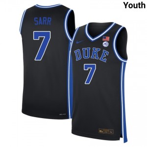 Youth Dame Sarr Black Duke Blue Devils #7 College Basketball Game Jersey 347409-481