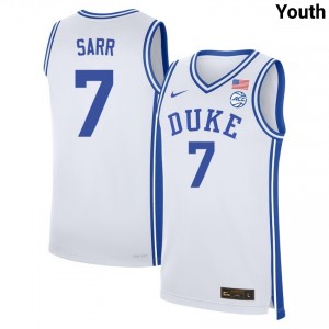 Youth Dame Sarr White Duke Blue Devils #7 College Basketball Game Jerseys 590901-633
