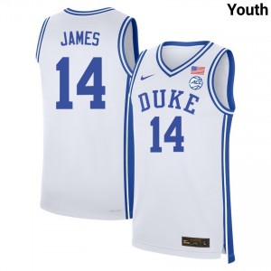 Youth Sion James White Duke Blue Devils #14 College Basketball 2025-26 Jersey 337846-752