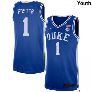 Youth Caleb Foster Royal Duke Blue Devils #1 College Basketball University Jerseys 834986-451