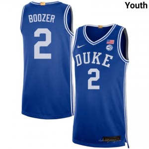 Youth Cayden Boozer Royal Duke Blue Devils #2 College Basketball 2025 Jersey 981054-238