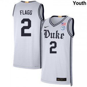 Youth Cooper Flagg Team White Duke Blue Devils #2 College Basketball University Jersey 839713-108