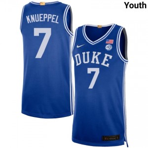 Youth Kon Knueppel Royal Duke Blue Devils #7 College Basketball NCAA Jerseys 764824-655
